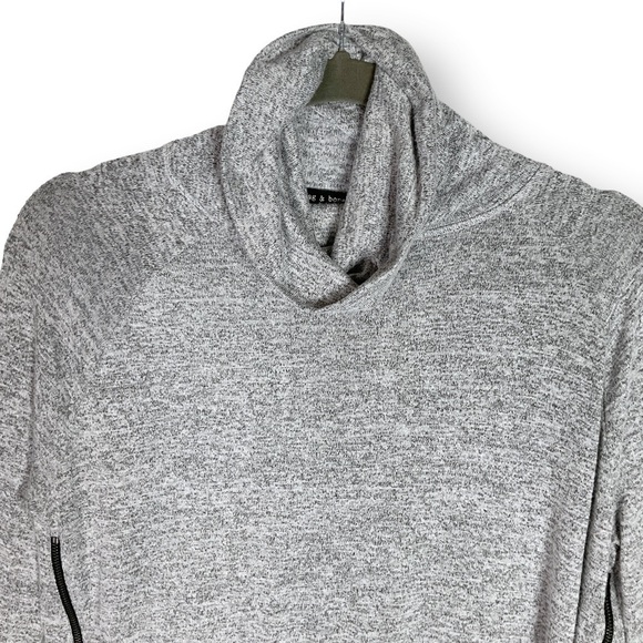 Rag & Bone Jean Camden Turtleneck Pullover Zip Detail Sz S Athleisure - Picture 3 of 11